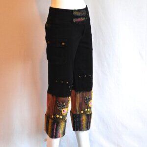 Galassia Vintage Fur & Beaded Cropped Trousers - Italy